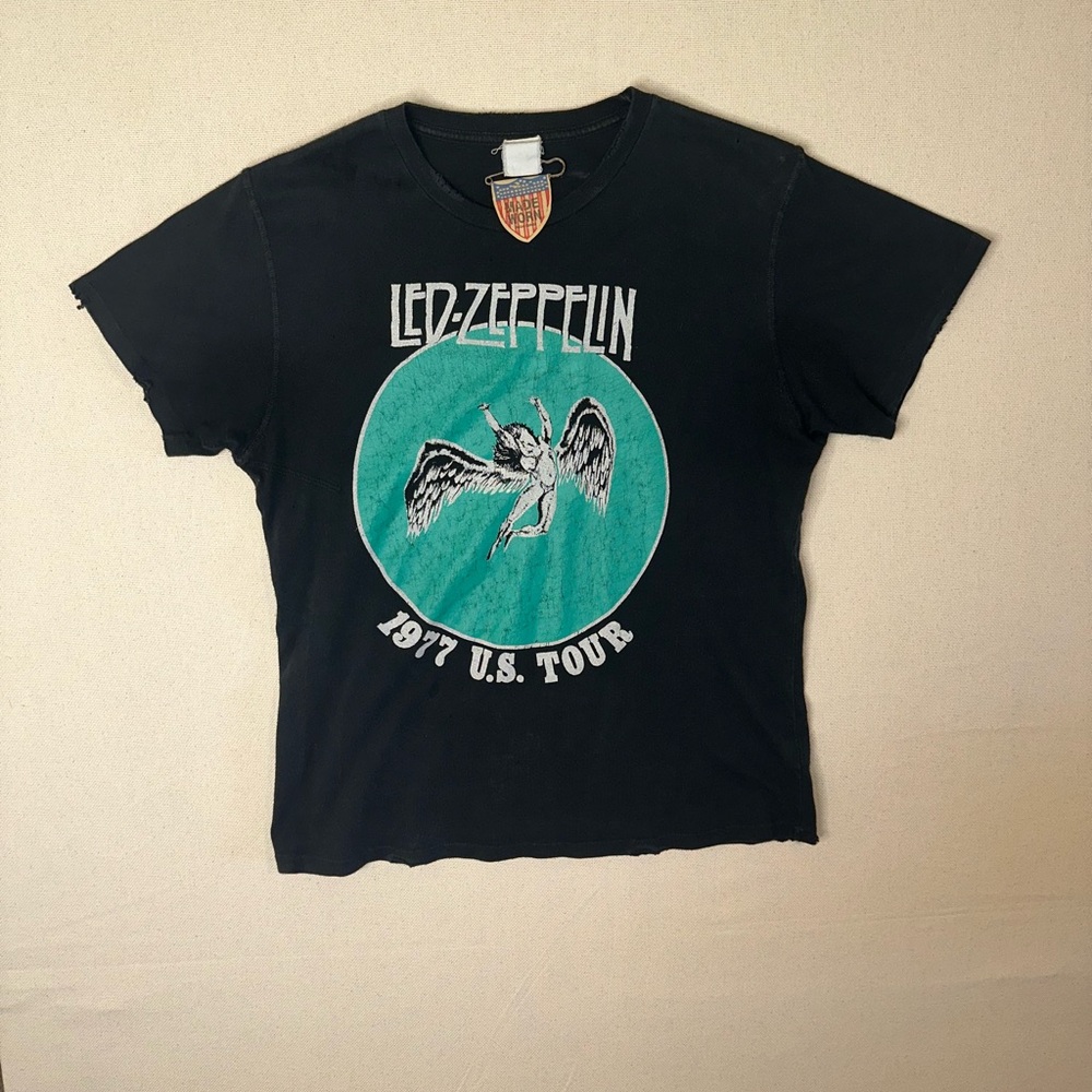 MadeWorn Black Led Zeppelin Graphic T-Shirt Unisex Medium